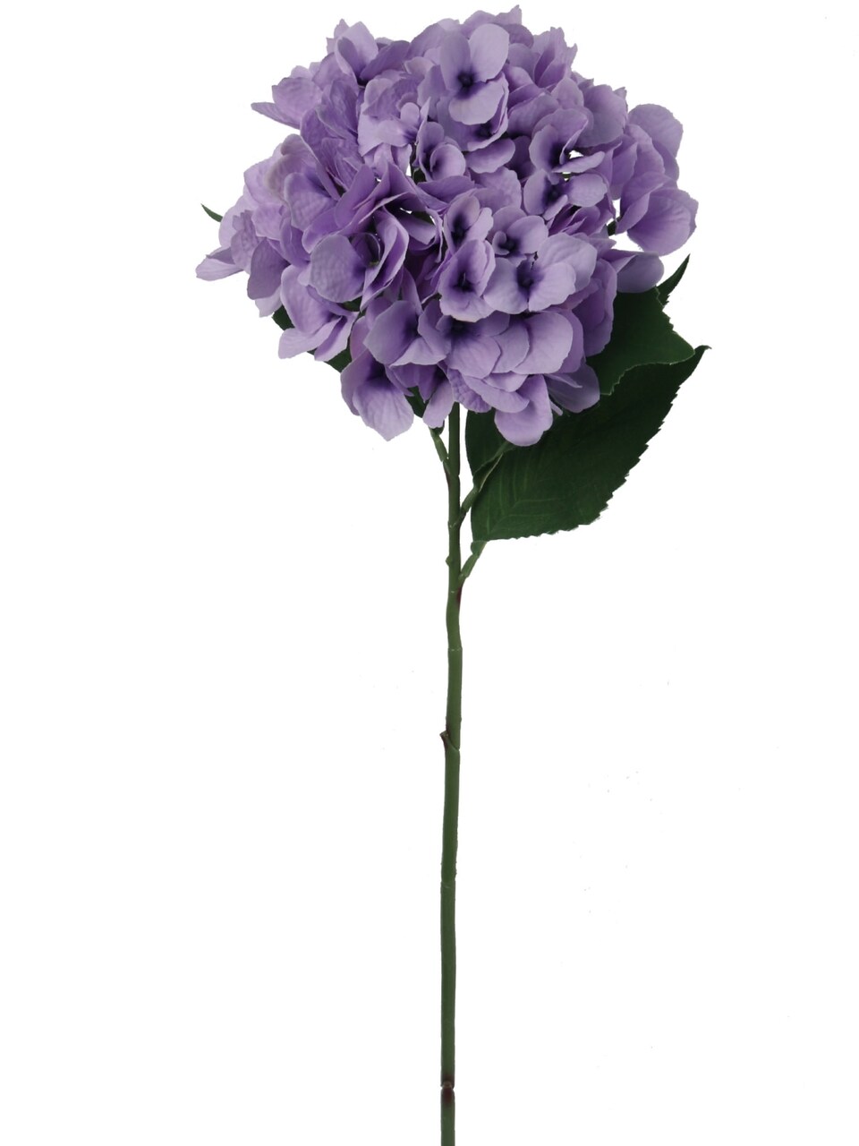 Set of 12: 33-Inch Purple Hydrangea Flower Stems with Lifelike Silk Petals  & Foliage